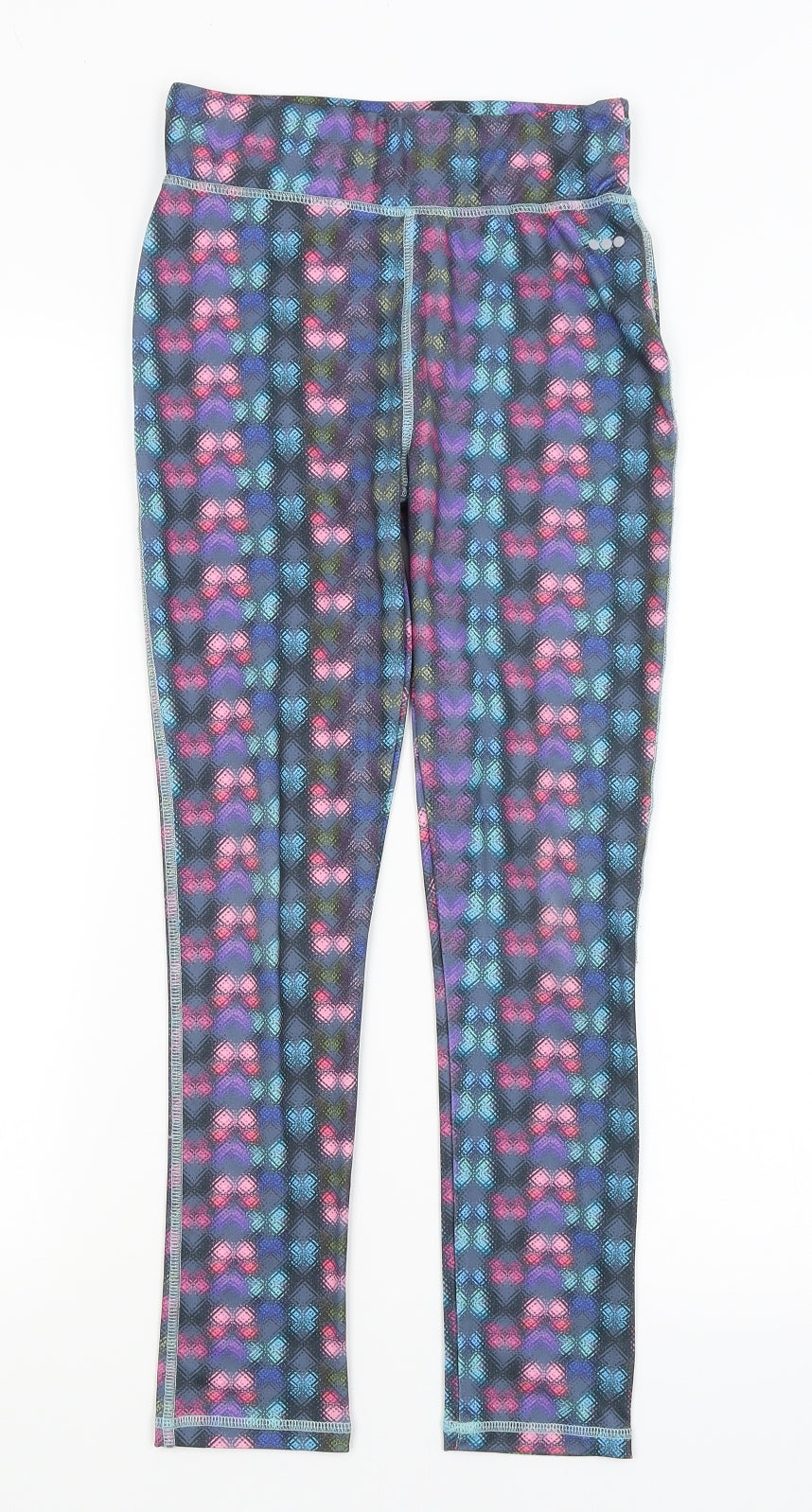 John Lewis Girls Grey Geometric  Jegging Trousers Size 11 Years