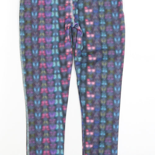 John Lewis Girls Grey Geometric  Jegging Trousers Size 11 Years