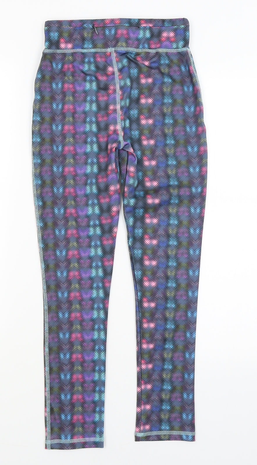 John Lewis Girls Grey Geometric  Jegging Trousers Size 11 Years