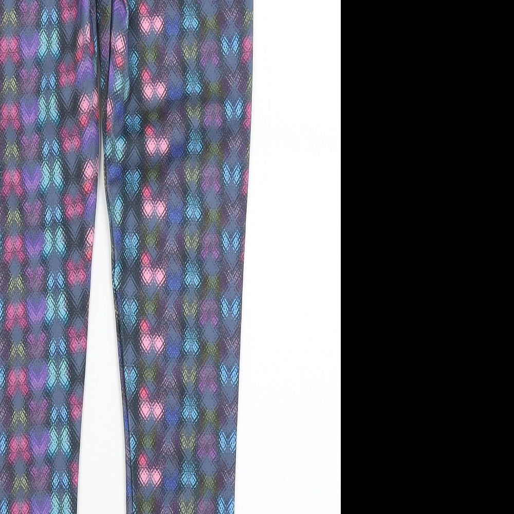 John Lewis Girls Grey Geometric  Jegging Trousers Size 11 Years