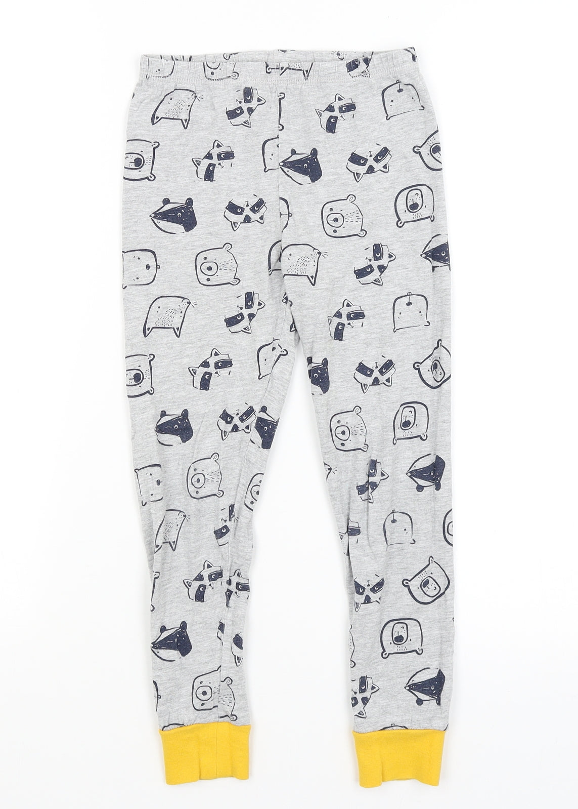 F&F Boys Grey Solid   Pyjama Pants Size 6-7 Years  - Animals