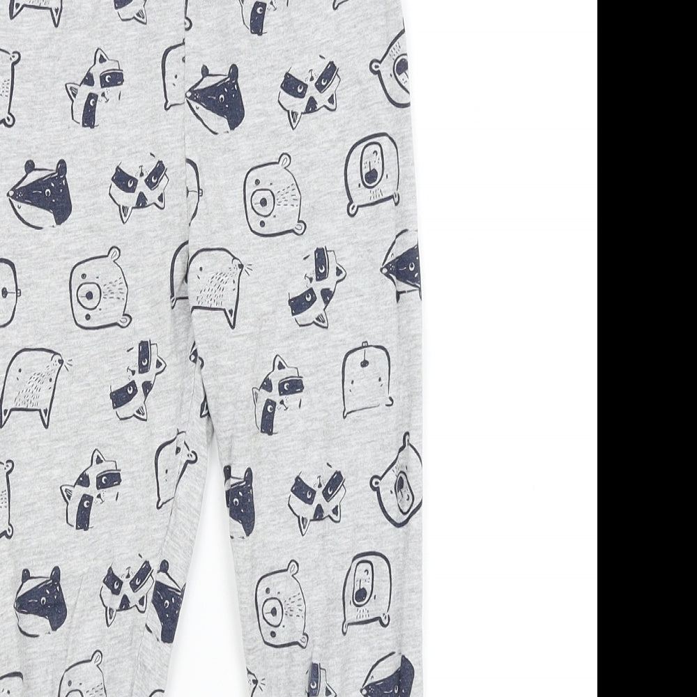 F&F Boys Grey Solid   Pyjama Pants Size 6-7 Years  - Animals