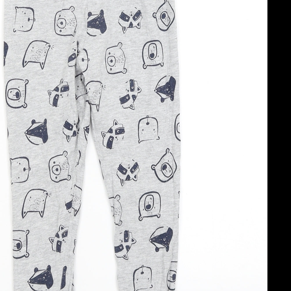 F&F Boys Grey Solid   Pyjama Pants Size 6-7 Years  - Animals