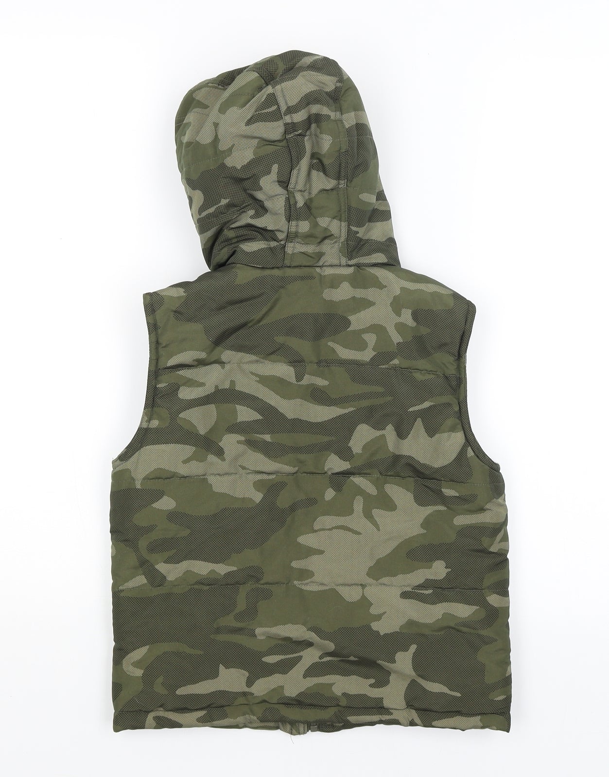 George Boys Green Camouflage  Gilet Coat Size 5-6 Years