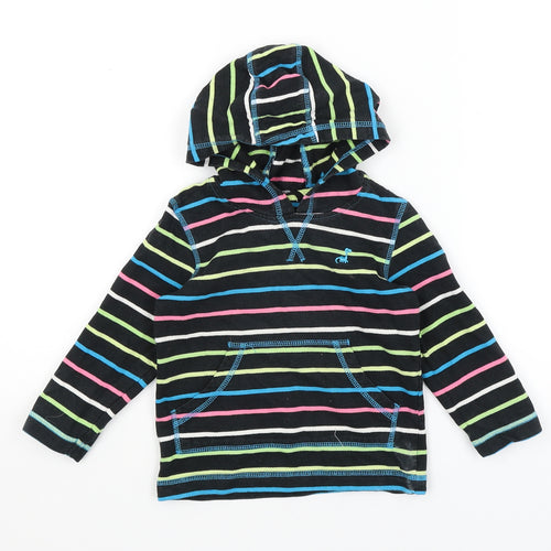 George Boys Black Striped  Pullover Hoodie Size 2-3 Years