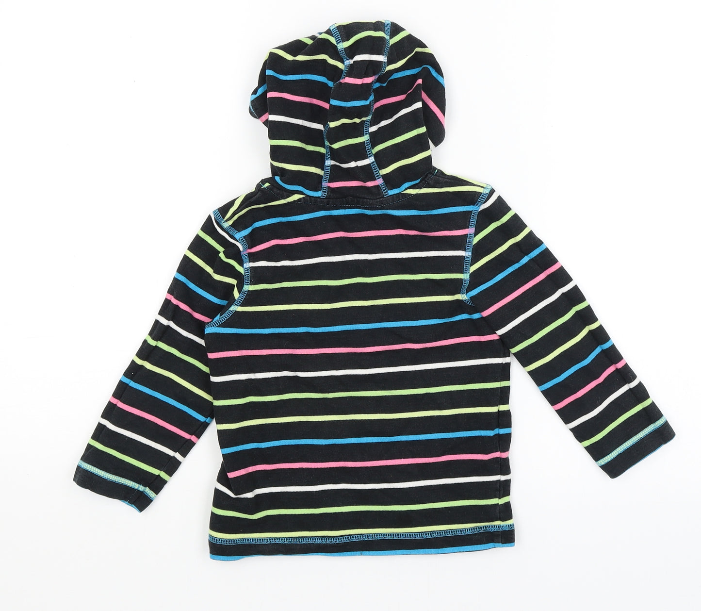 George Boys Black Striped  Pullover Hoodie Size 2-3 Years