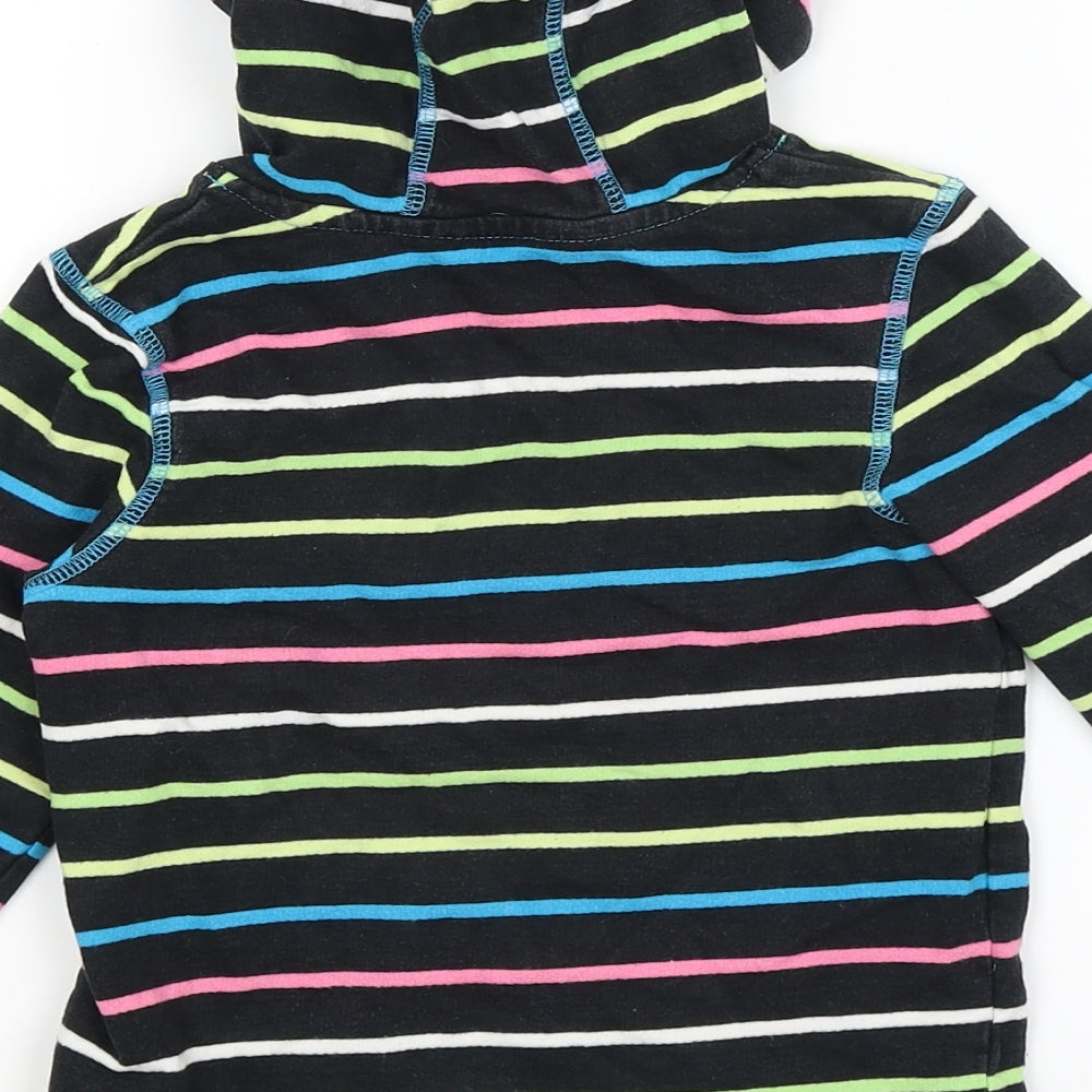 George Boys Black Striped  Pullover Hoodie Size 2-3 Years