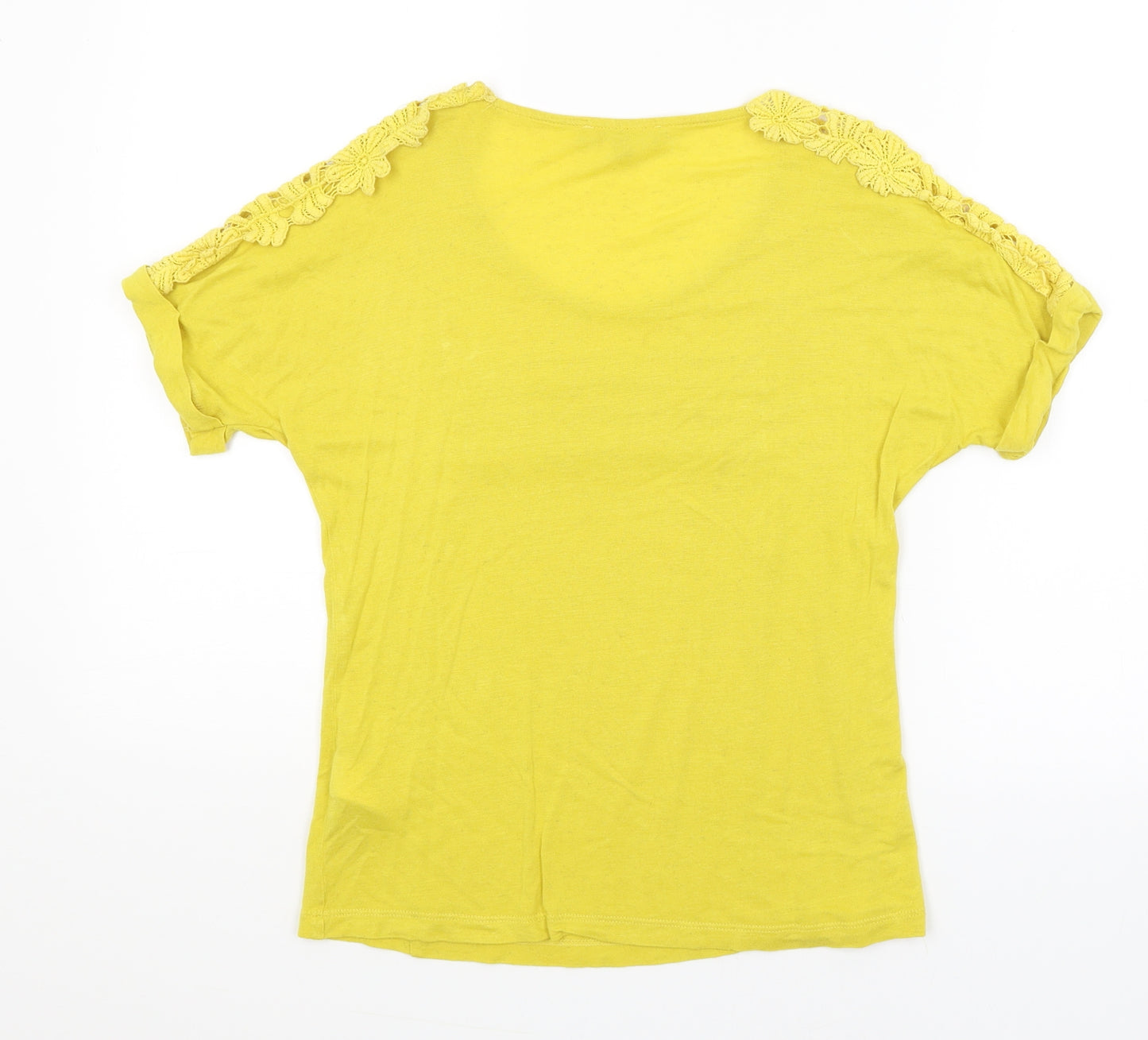Per Una Womens Yellow   Basic T-Shirt Size 10