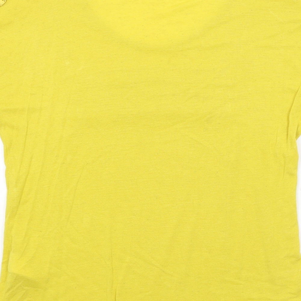 Per Una Womens Yellow   Basic T-Shirt Size 10