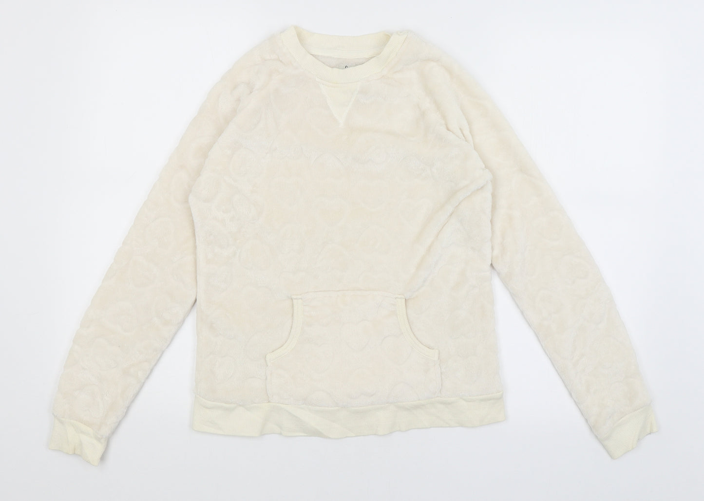 Love to Lounge Womens Ivory Solid  Top Pyjama Top Size 8