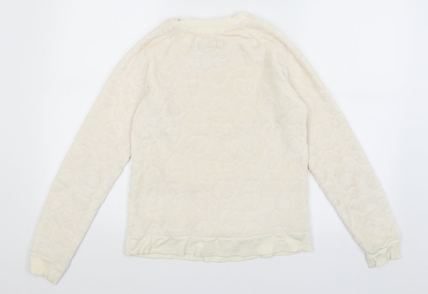 Love to Lounge Womens Ivory Solid  Top Pyjama Top Size 8