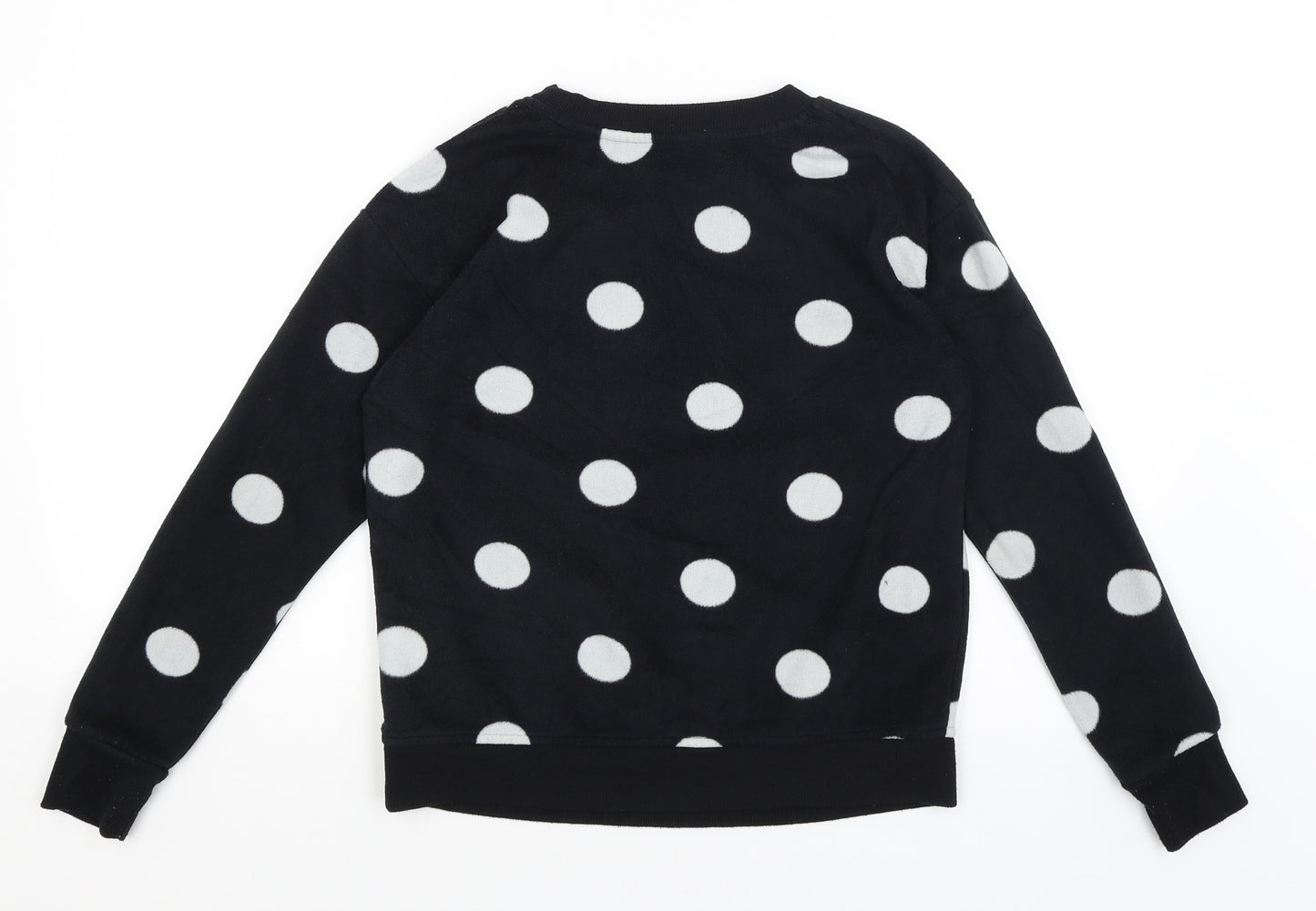 New Look Womens Black Polka Dot  Pullover Jumper Size 8