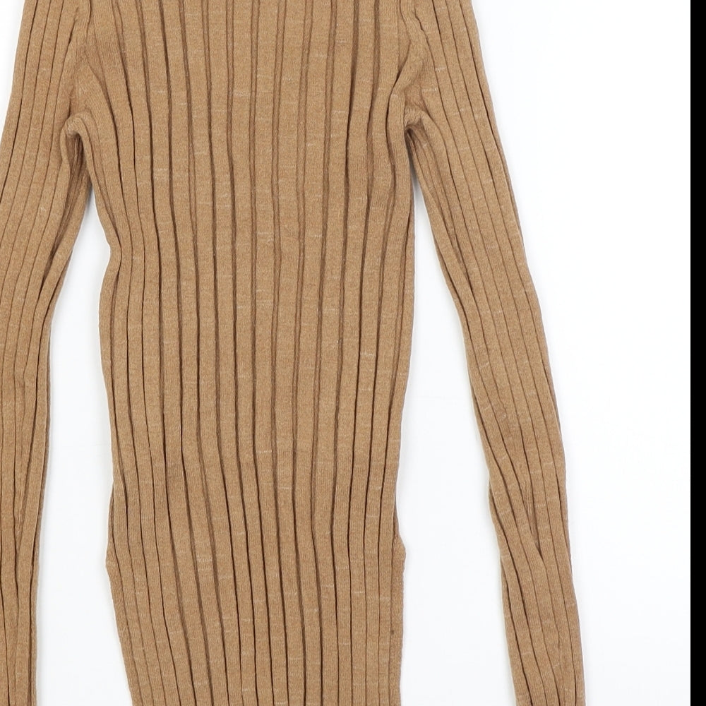 Topshop Womens Brown   Basic T-Shirt Size 8