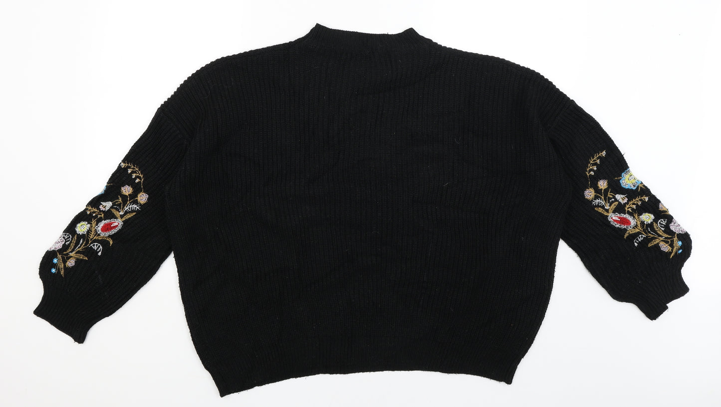 SheIn Womens Black   Pullover Jumper Size L