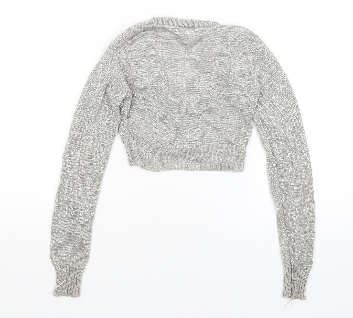 Kylie Girls Silver   Cardigan Jumper Size 9-10 Years