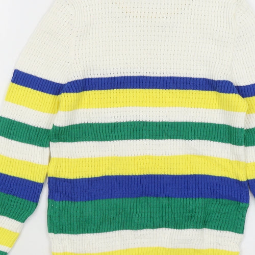 Astradivarius Womens White Striped  Pullover Jumper Size S
