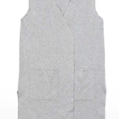 Astradivarius Womens Grey   Wrap Jumper Size M