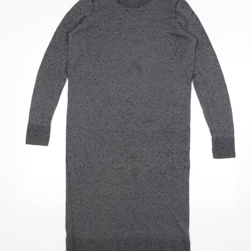 M&S Womens Grey   Jumper Dress  Size L