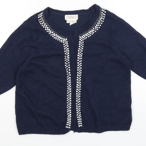 NEXT Womens Blue   Wrap Jumper Size 12