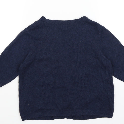 NEXT Womens Blue   Wrap Jumper Size 12