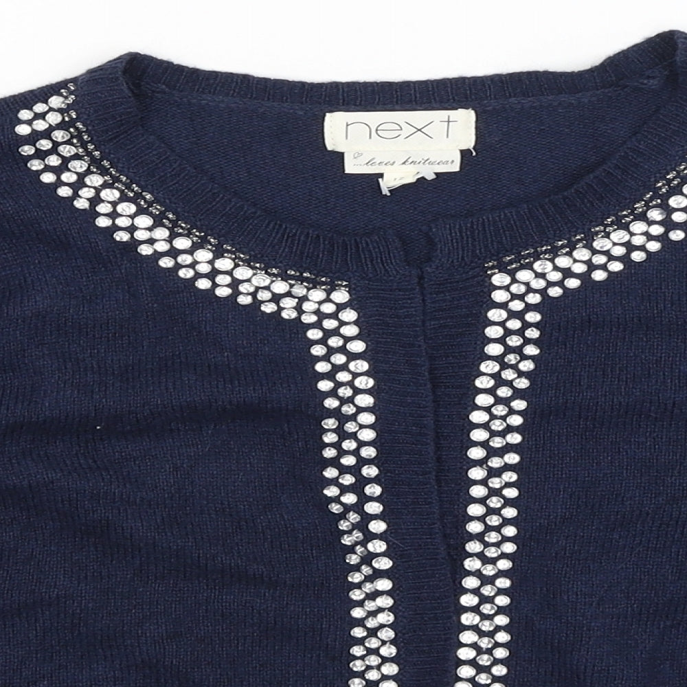 NEXT Womens Blue   Wrap Jumper Size 12