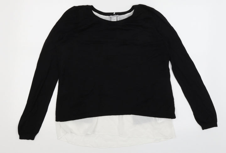 H&M Womens Black Pullover Jumper Size S