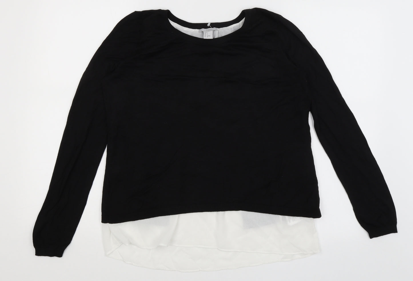 H&M Womens Black   Pullover Jumper Size S