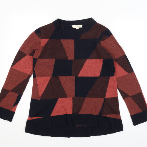 Sea Salt Womens Red Geometric  Pullover Jumper Size 8