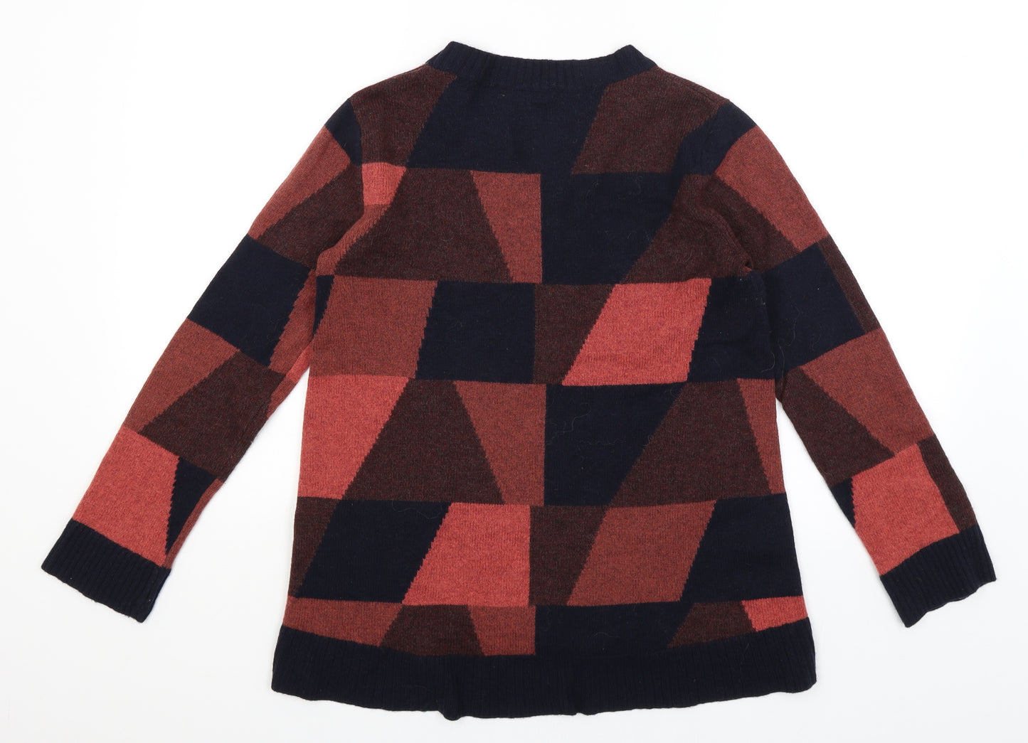 Sea Salt Womens Red Geometric  Pullover Jumper Size 8