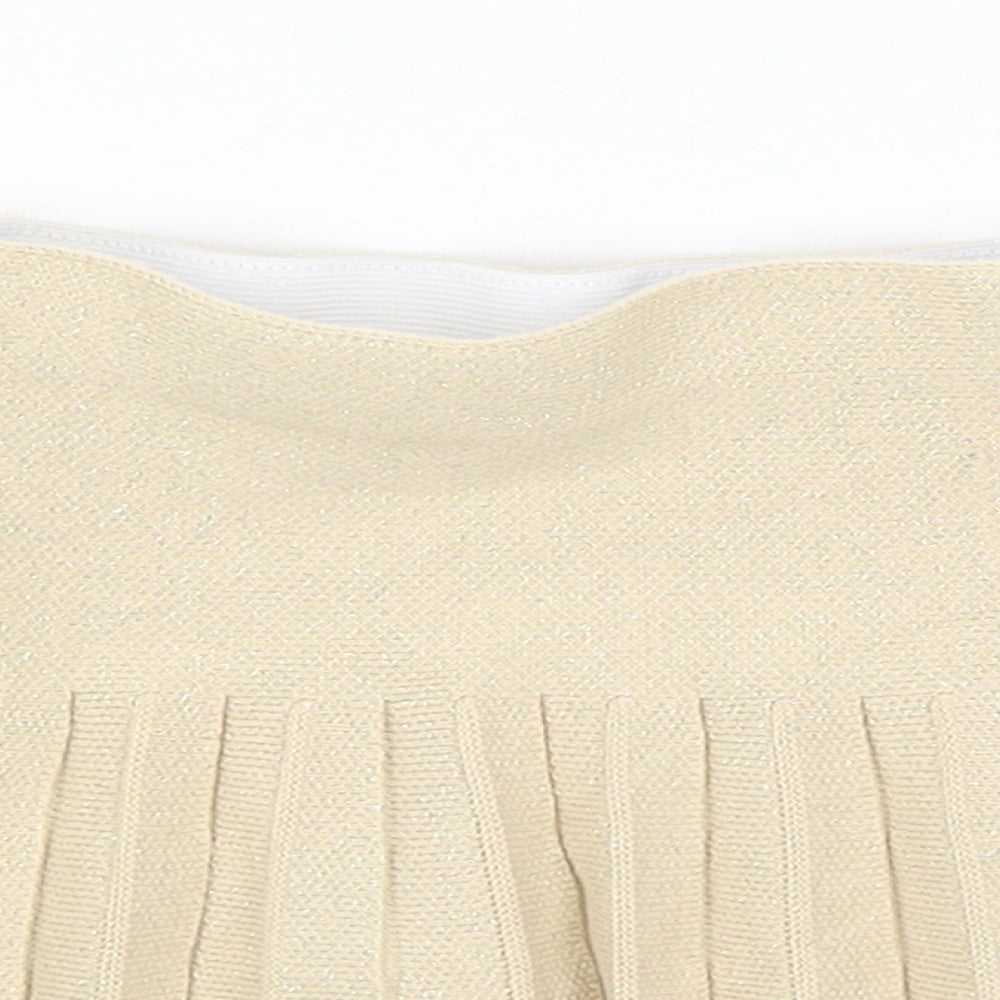 Billie Blush Girls Gold   Pleated Skirt Size 5 Years