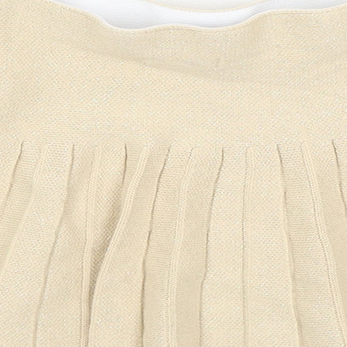 Billie Blush Girls Gold   Pleated Skirt Size 5 Years