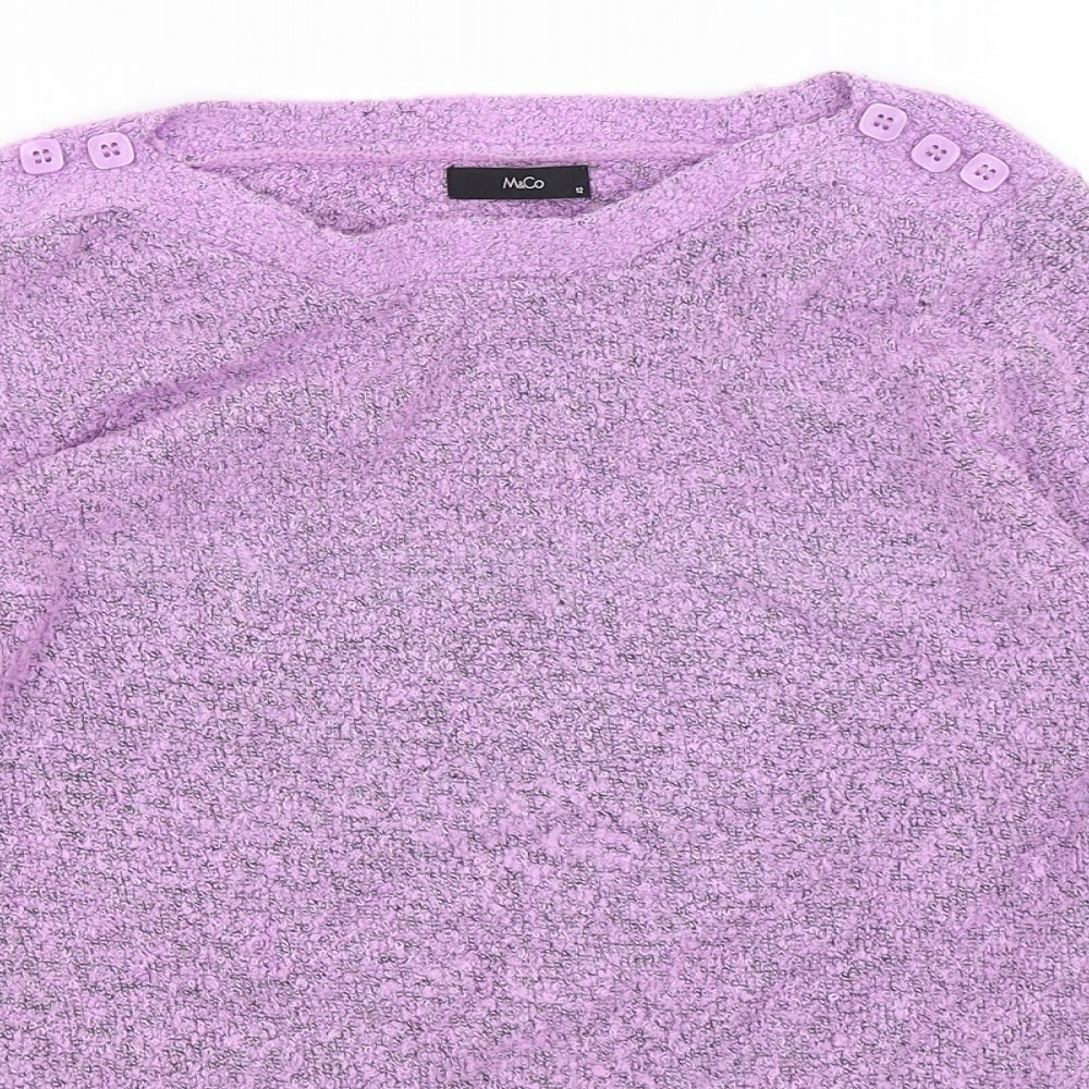 M&Co Womens Purple   Pullover Jumper Size 12