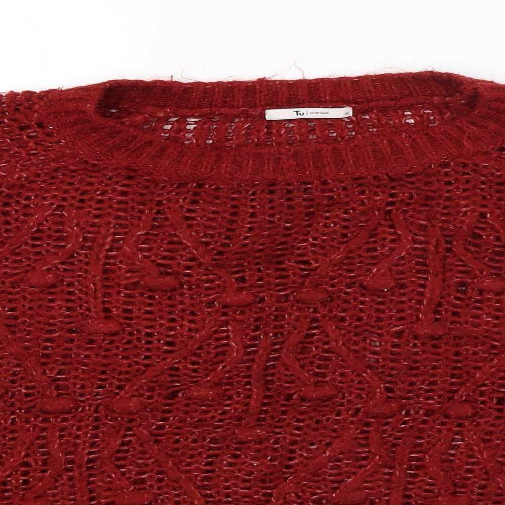 TU Womens Red   Pullover Jumper Size 20
