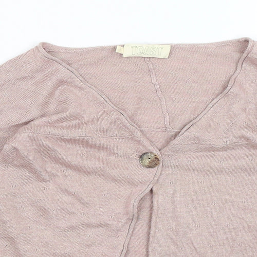 Toast Womens Pink   Cardigan Jumper Size 8