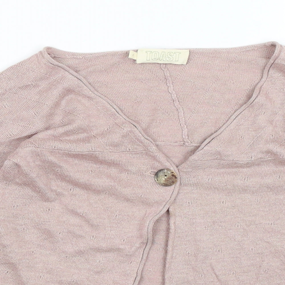 Toast Womens Pink   Cardigan Jumper Size 8