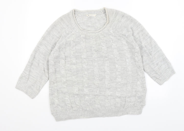 BHS Womens Grey Pullover Jumper Size 16