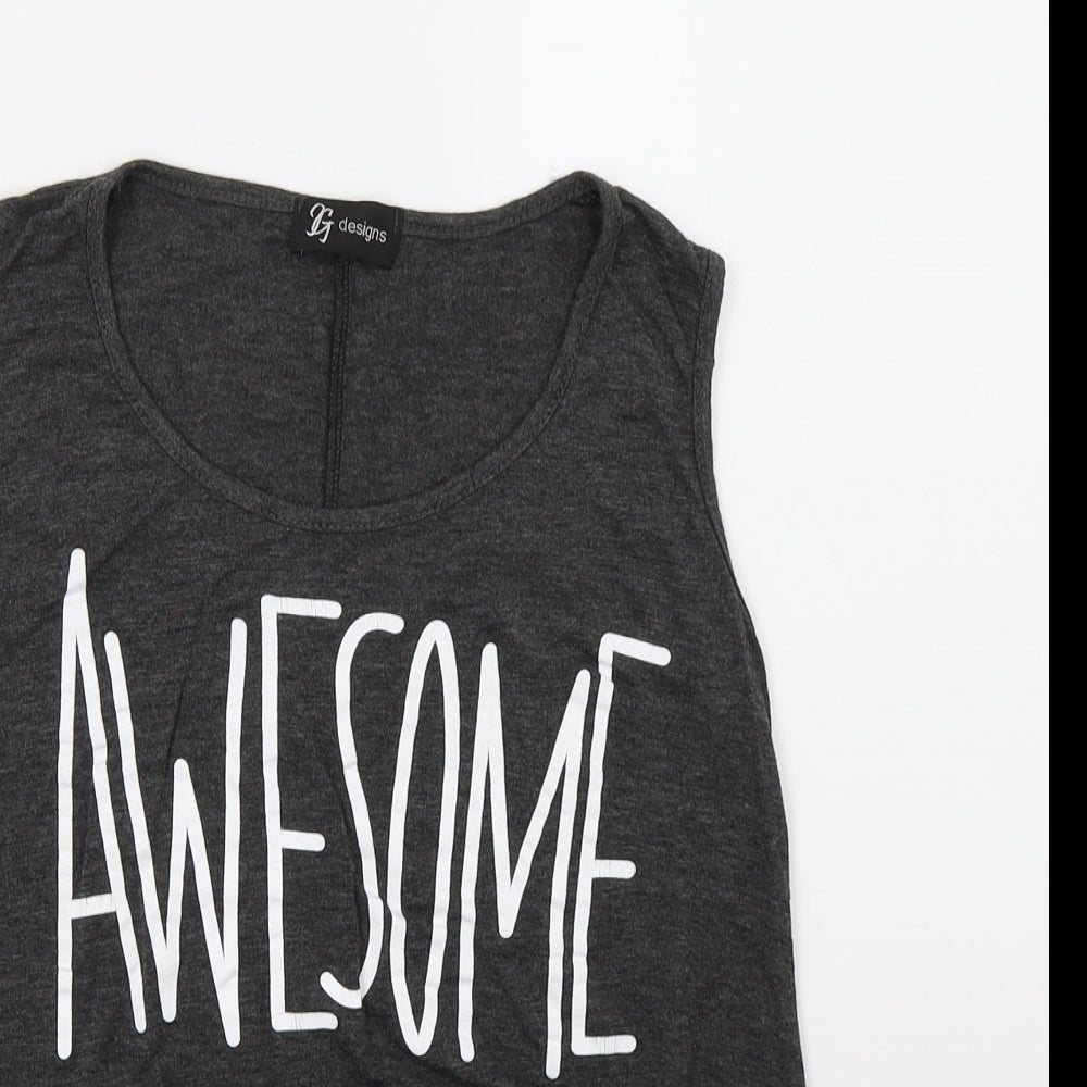 JG designs Womens Grey   Basic Tank Size M