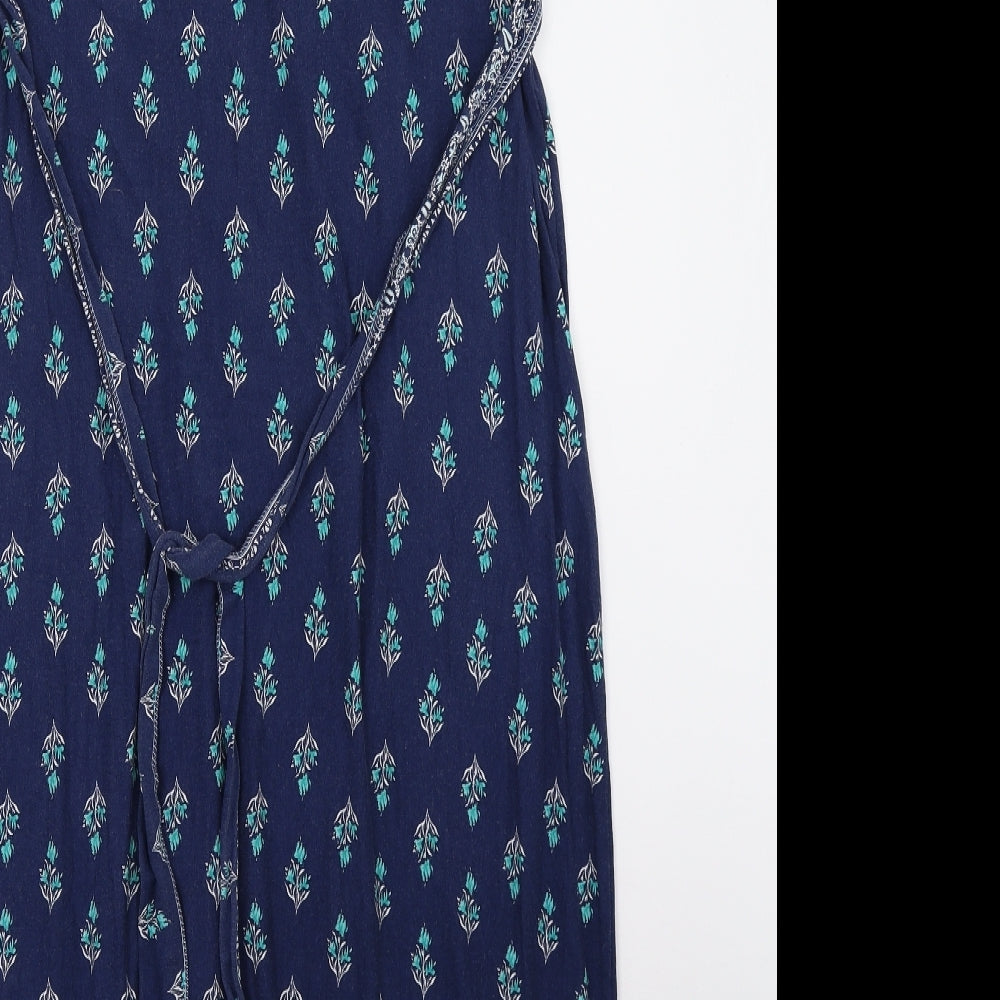 Soon Womens Blue Floral  A-Line  Size 14