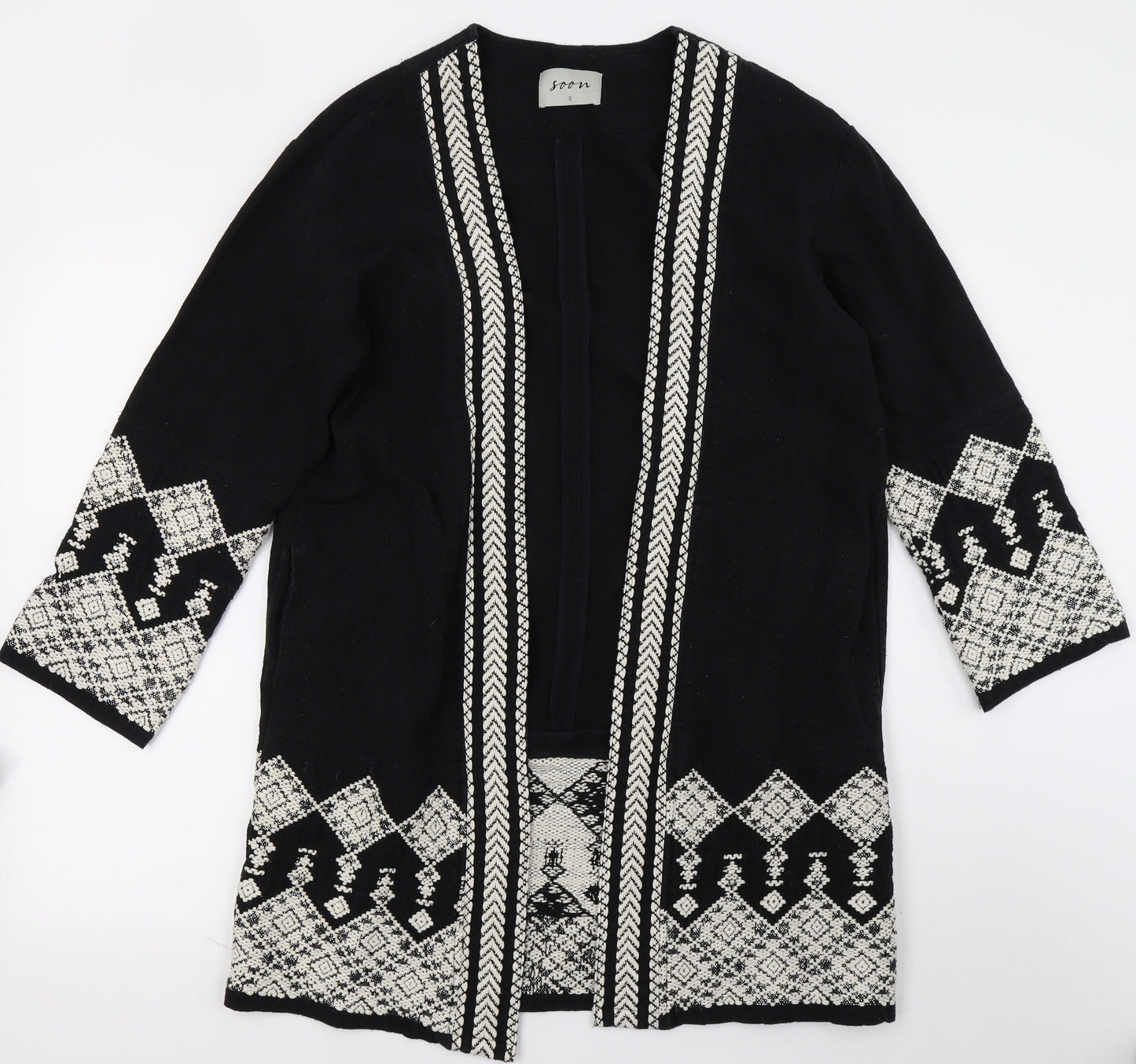 Soon Womens Black   Jacket Coatigan Size S