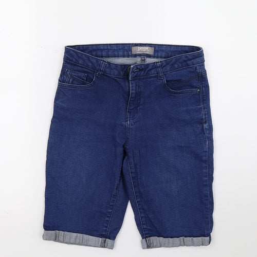 Dorothy Perkins Womens Blue   Mom Shorts Size 10