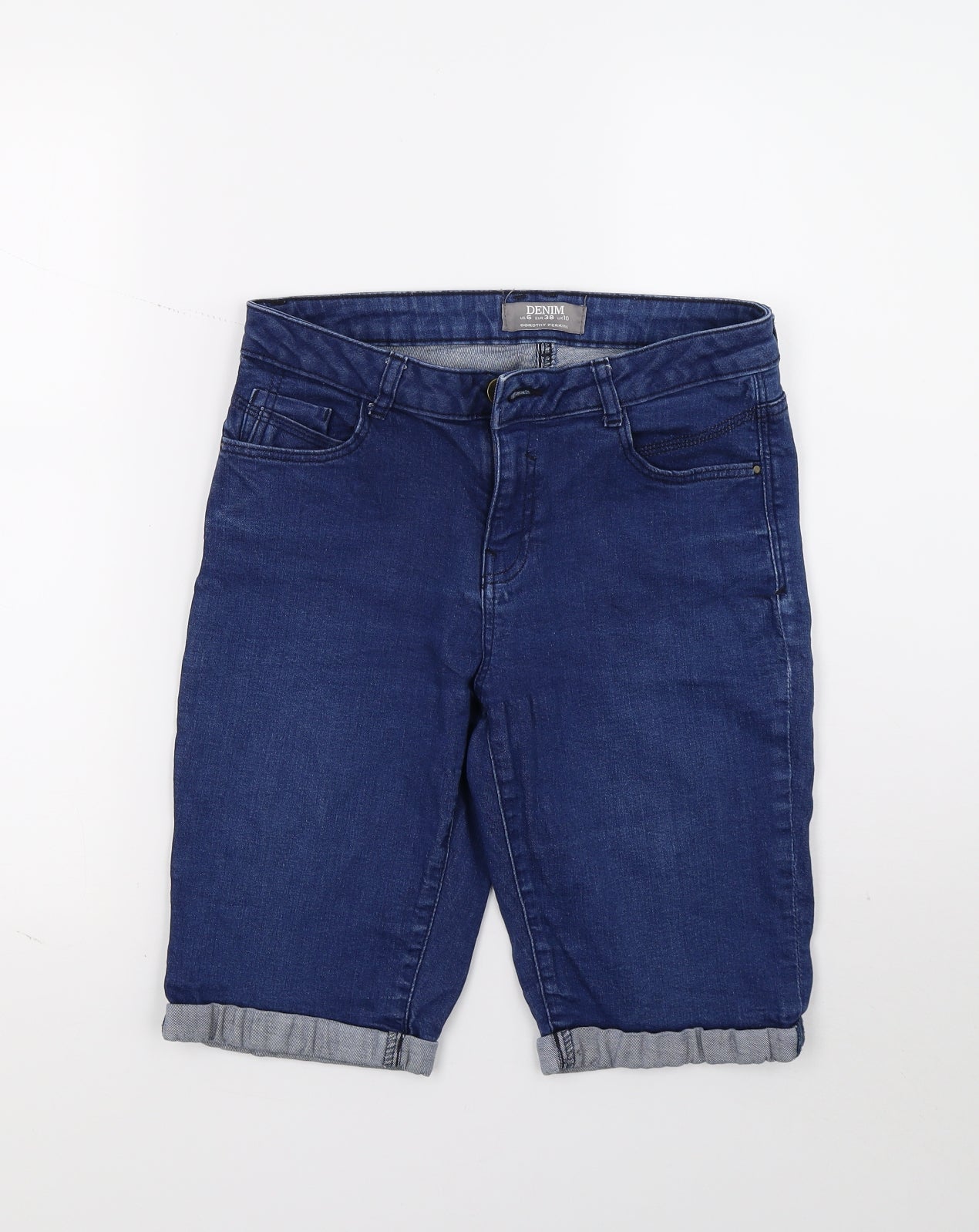 Dorothy Perkins Womens Blue   Mom Shorts Size 10