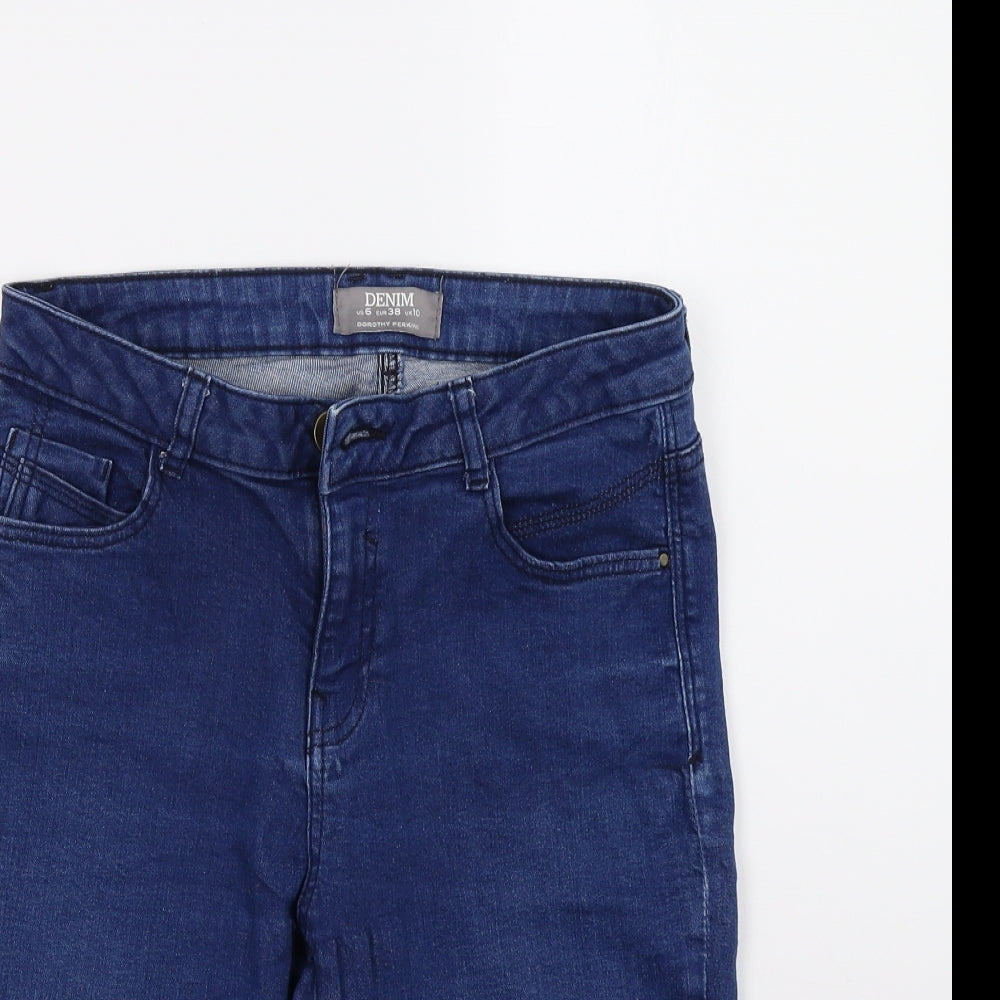 Dorothy Perkins Womens Blue   Mom Shorts Size 10