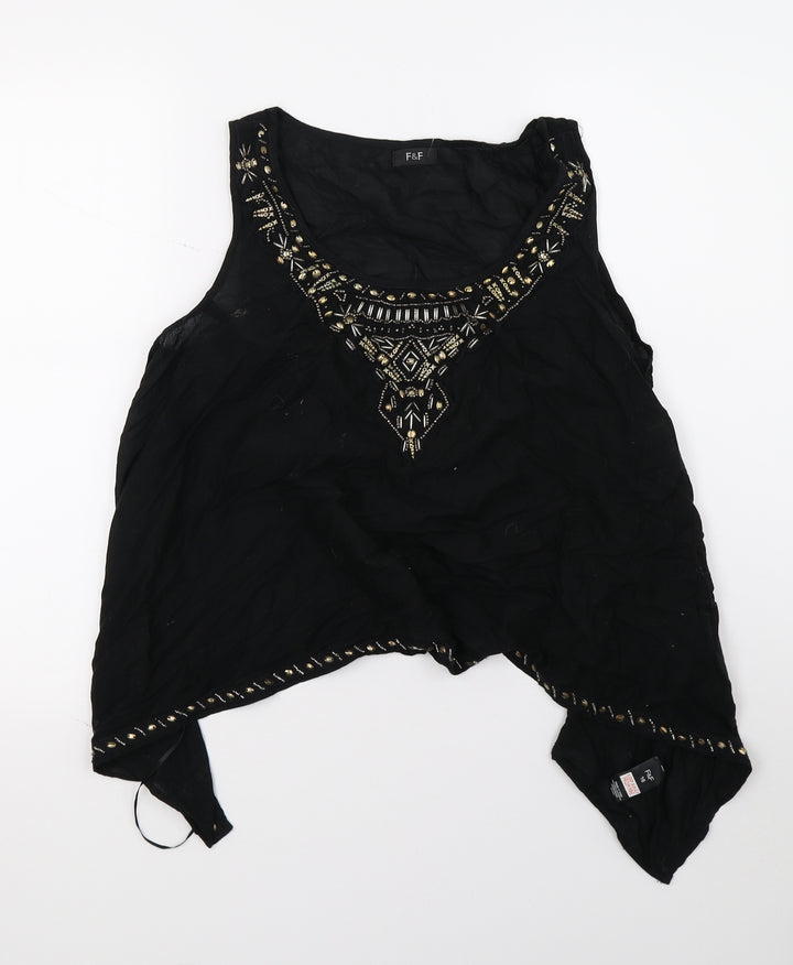 F&F Womens Black   Basic Blouse Size 16