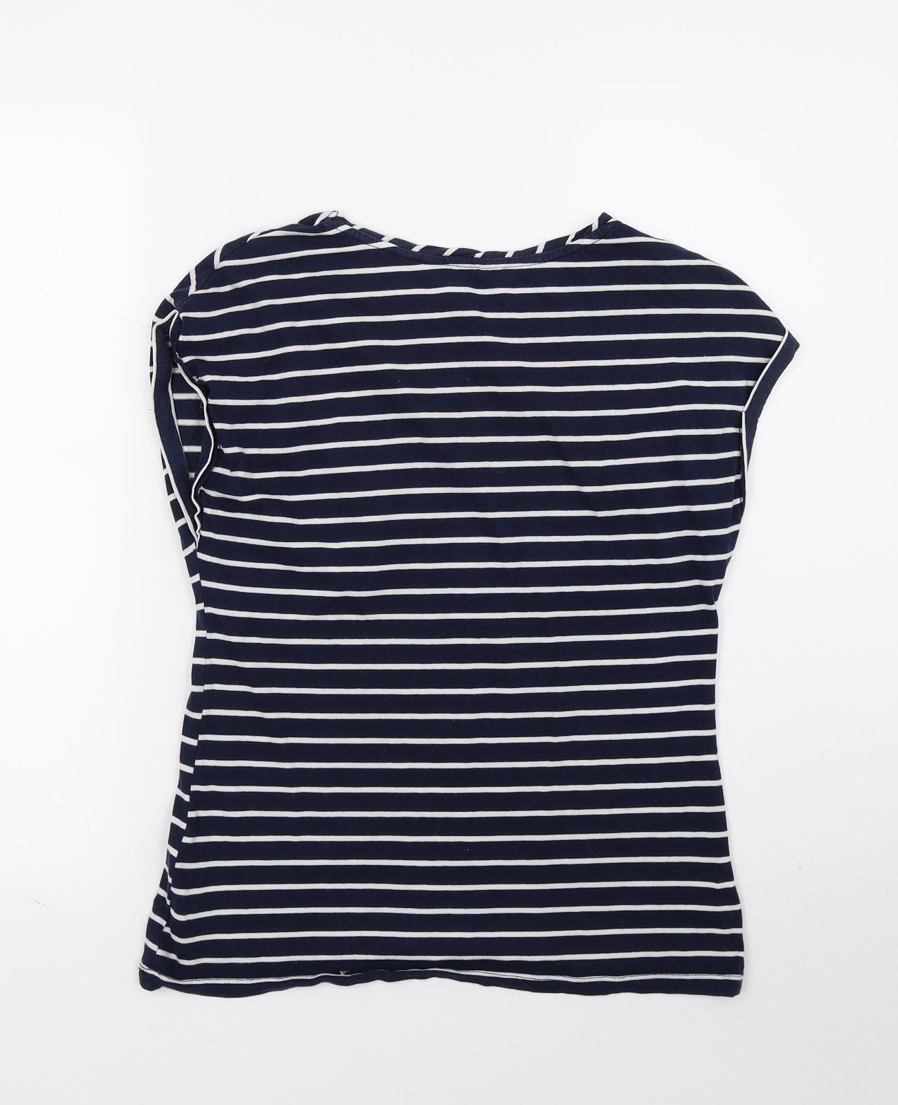 Dorothy Perkins Womens Blue Striped  Basic T-Shirt Size 10