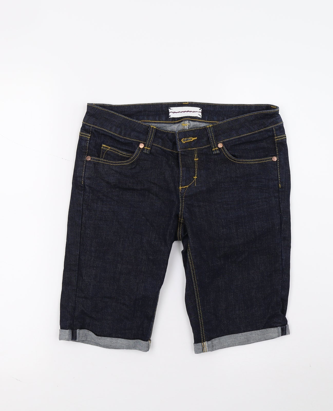 Topshop Womens Blue   Mom Shorts Size 28