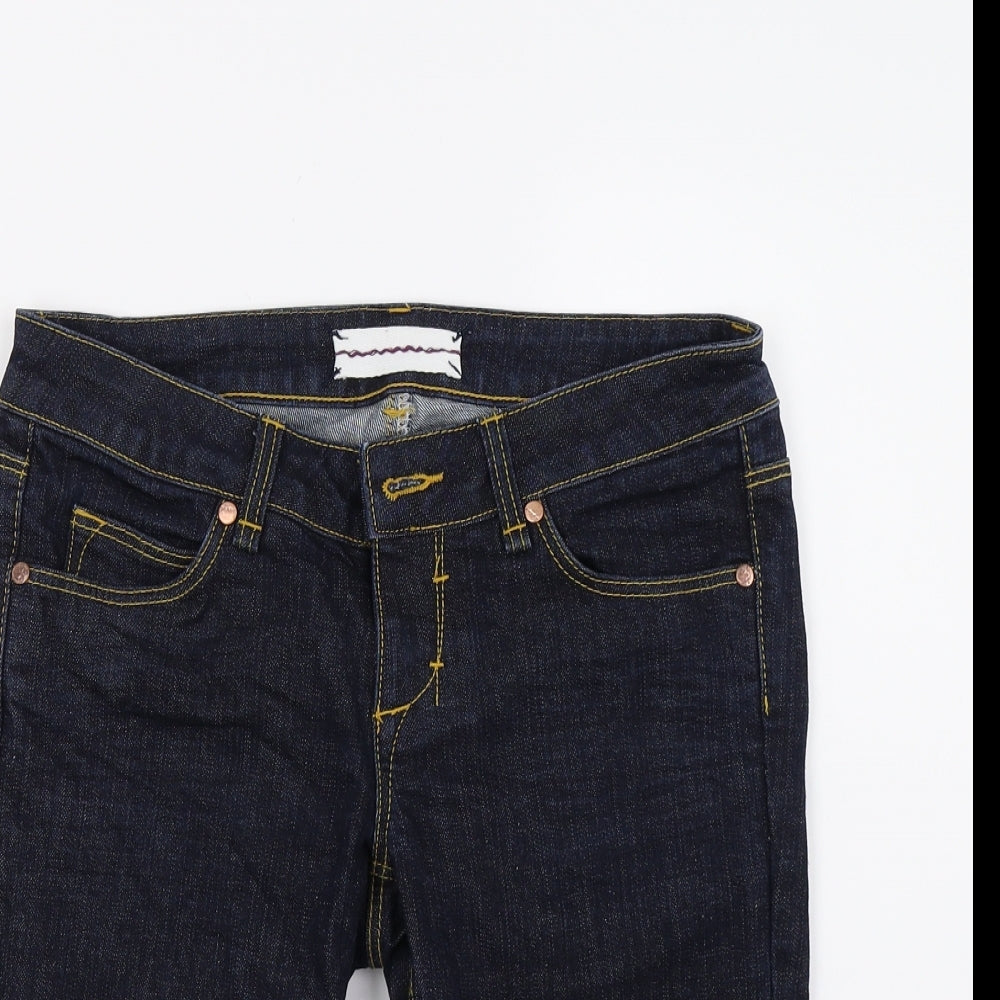 Topshop Womens Blue   Mom Shorts Size 28