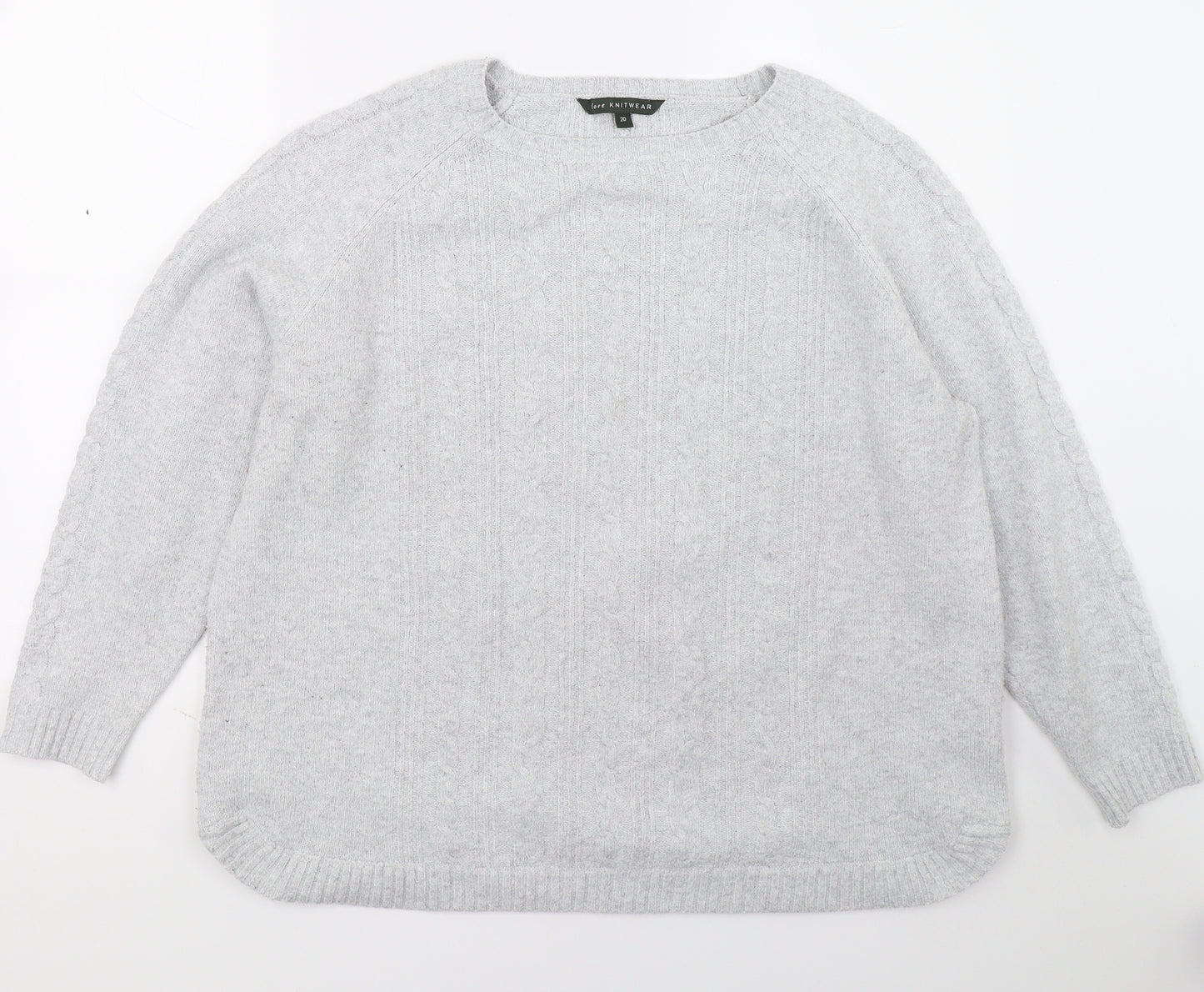 love knitwear Womens Grey   Pullover Jumper Size 20