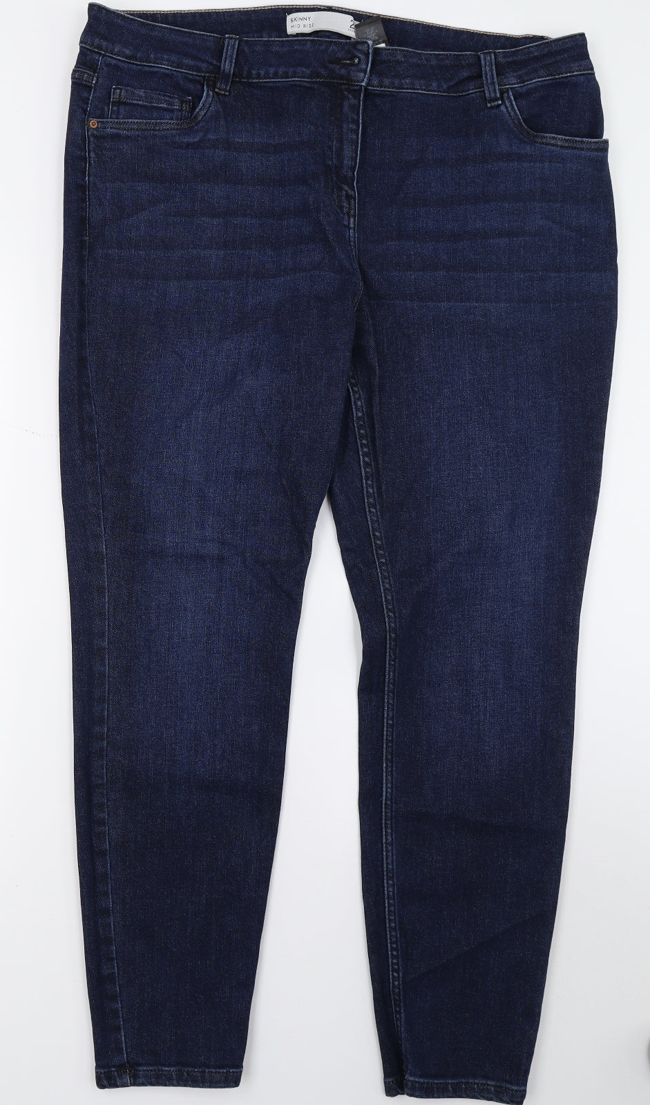NEXT Womens Blue   Straight Jeans Size 20 L30 in