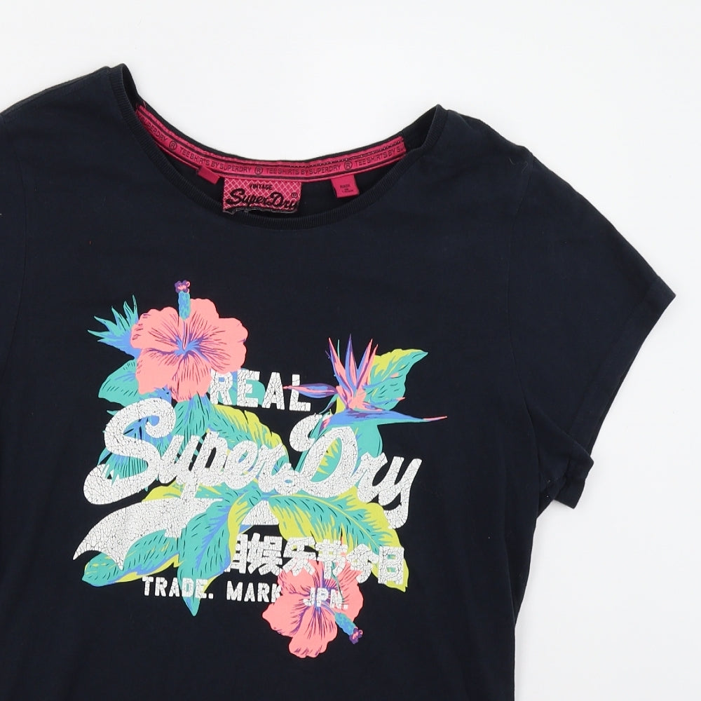 Superdry Womens Blue   Basic T-Shirt Size XL
