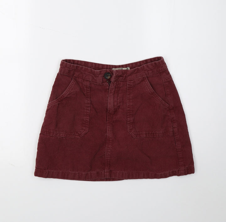 Denim & Co. Womens Pink A-Line Skirt Size 8